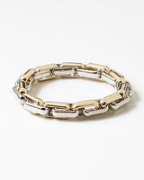 Mixed Metal Stretch Link Bracelet