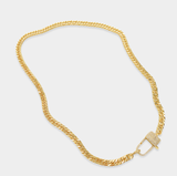 Curb Chain with CZ Lobster Clasp