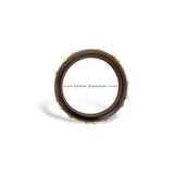 Black Studded Wooden Bangle Bracelet