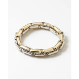 Mixed Metal Stretch Link Bracelet