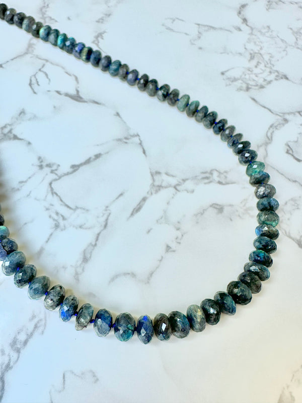 Iridescent Labodorite Knotted Necklace