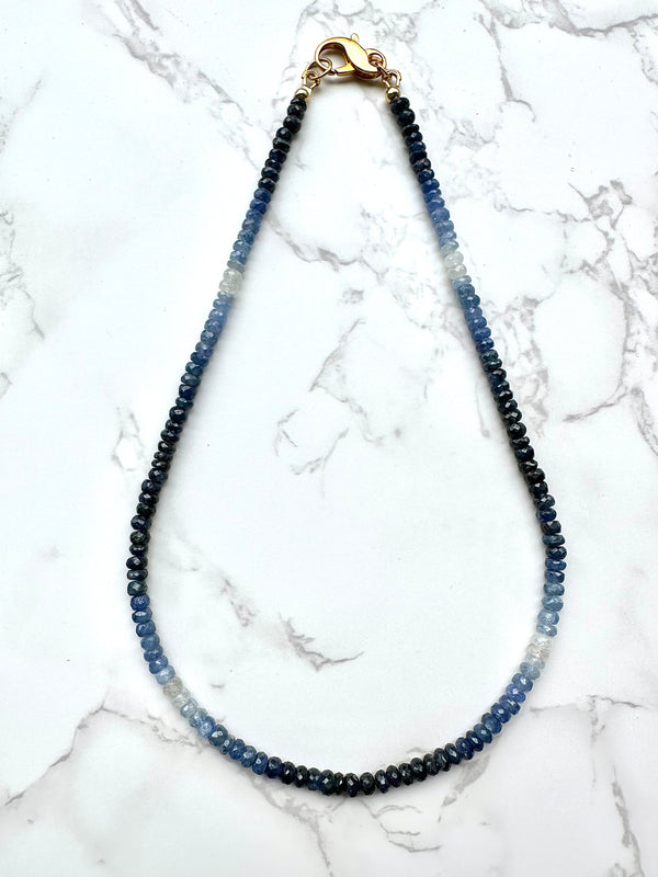 Ombré Blue Sapphire Necklace