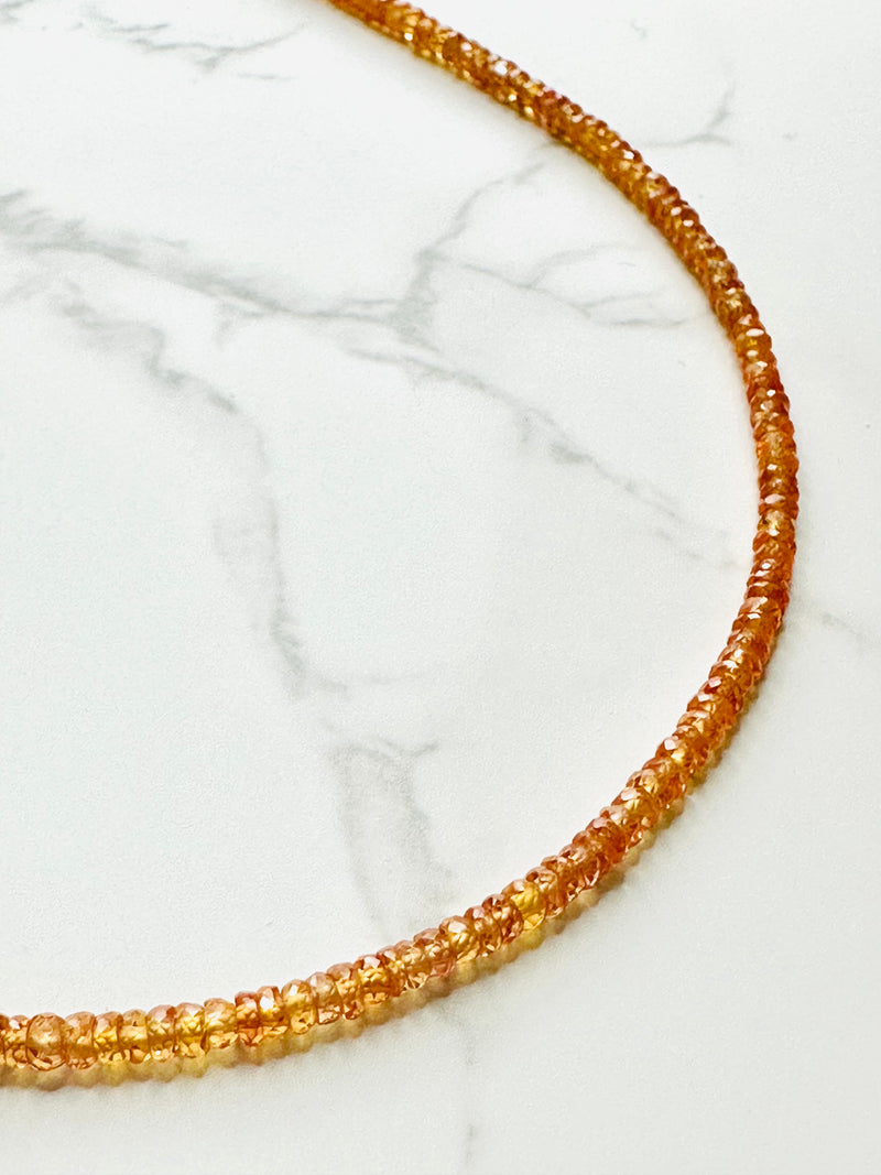 Delicate Faceted Citrine Necklace