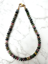 Faceted Tourmaline Knotted Necklace