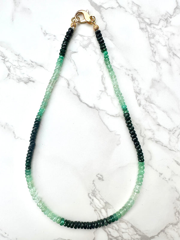 Ombre Emerald Necklace