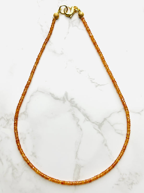 Delicate Faceted Citrine Necklace