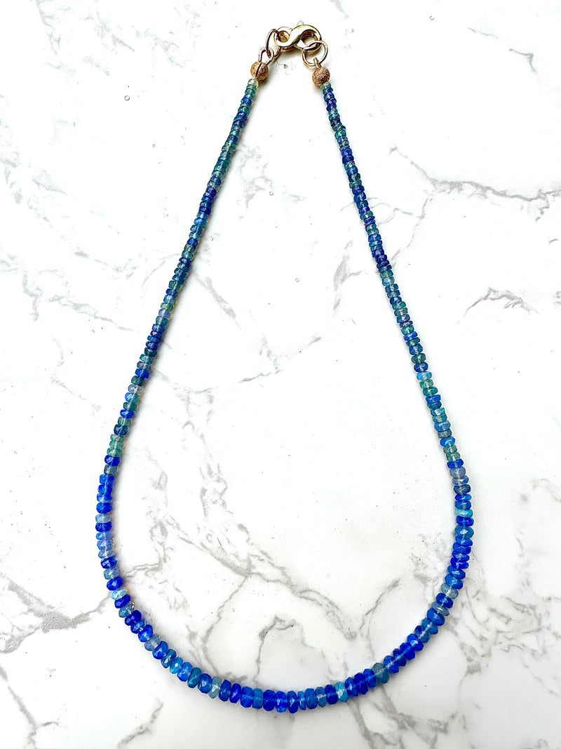 Blue Ethiopian Opal Necklace