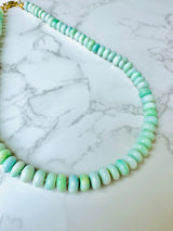 Smooth pale Green Peruvian Necklace