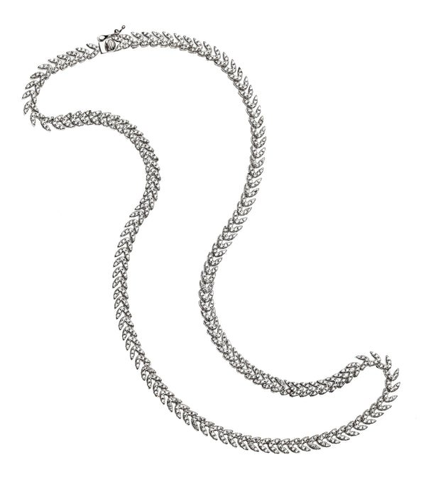 The Lady Tennis Necklace - Herringbone