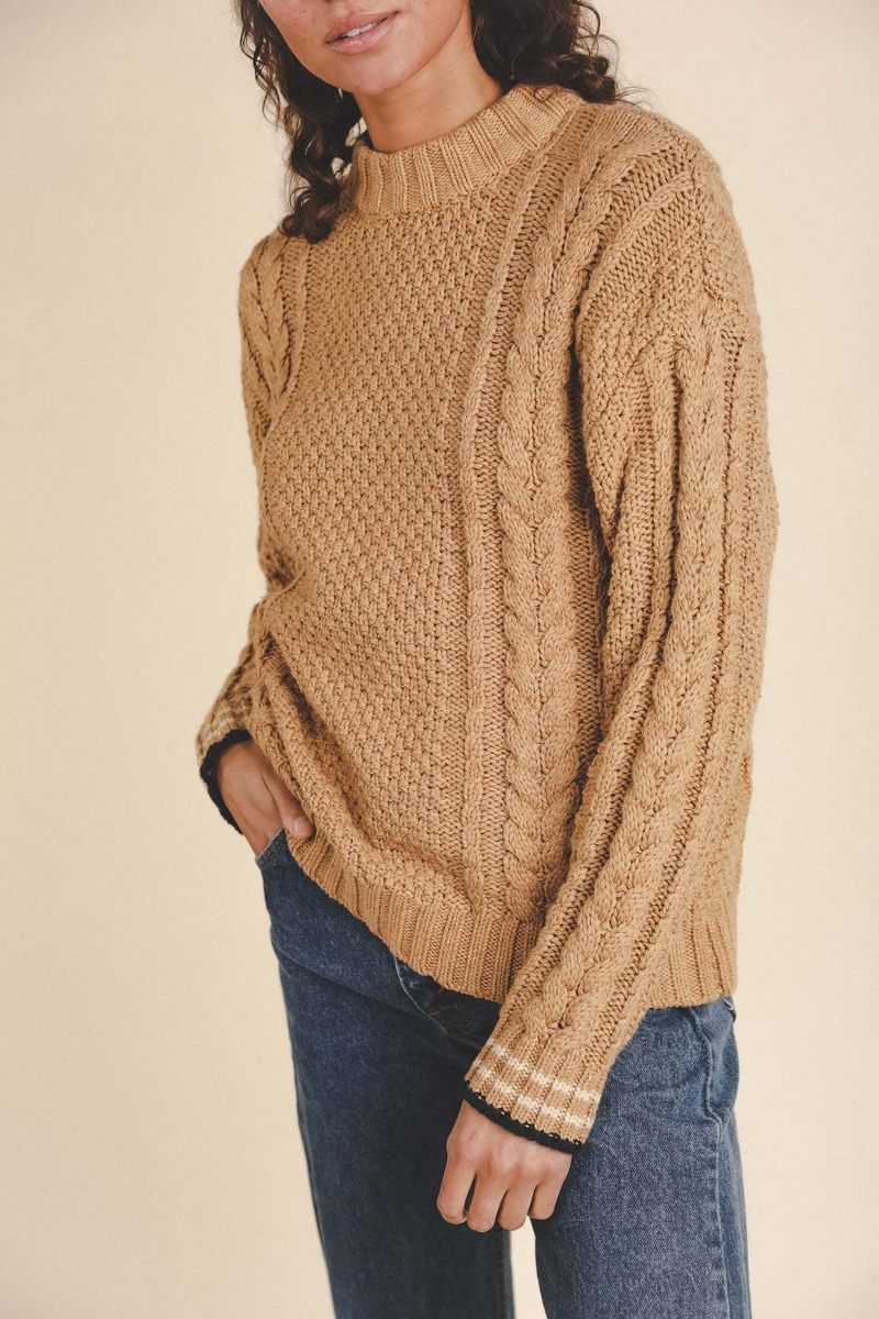 Caramel Rosalyn Sweater by Trovata