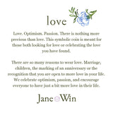 Original Coin Pendant Love by Jane Win