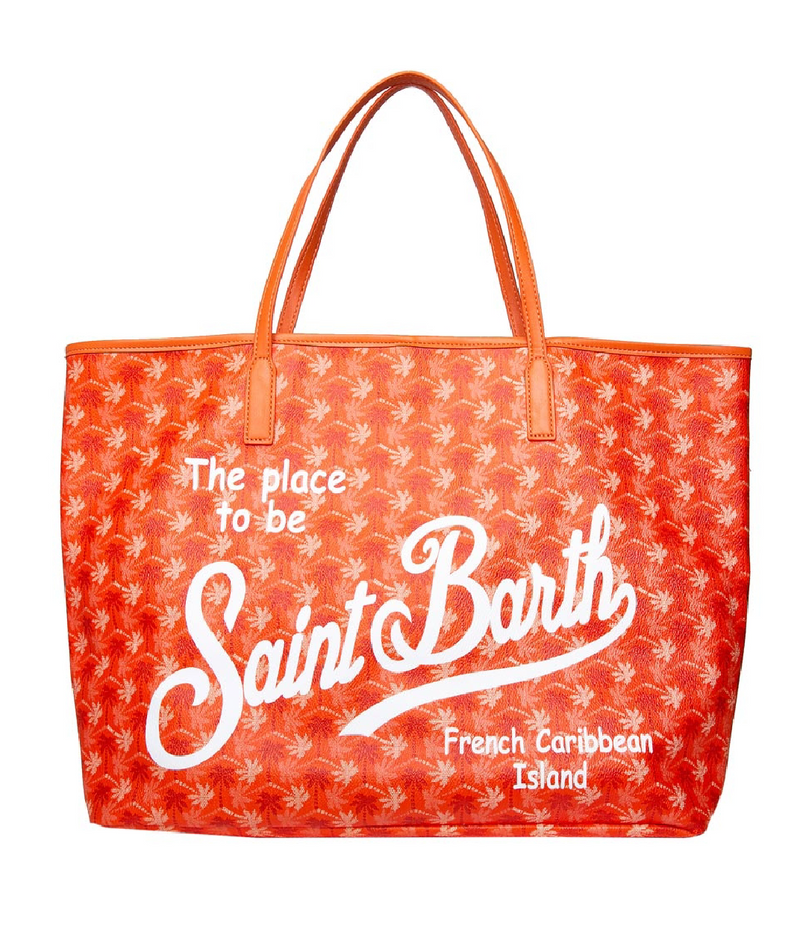 Saint Barth Orange Monogram Bag