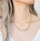 Paperclip dot Link Chain Necklace