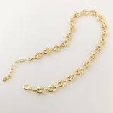 Puffed Mariner/Anchor Chain Link Necklace