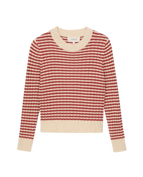 Mini Striped Shrunken Sweater by The Great // Final Sale