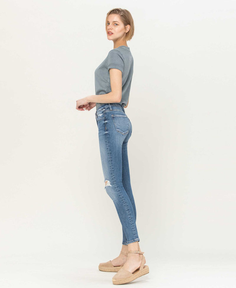 Better Together High-rise Distressed Ankle Skinny Jeans by Flying Monkey