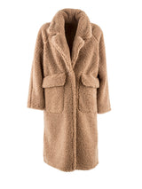 Reversible Sherpa/Suede Long Women's Cozy Coat