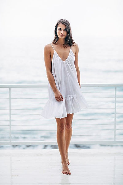 ワンピース Saint-Tropez Striped Mini Dress White Saint-Tropez Striped Mini Dress White