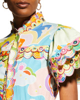 Cordelia Multicolor Embroidered Midi Dress by CELIAB