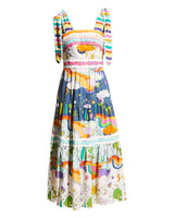 Acuarius Multicolor Tiered Maxi Dress by CELIAB