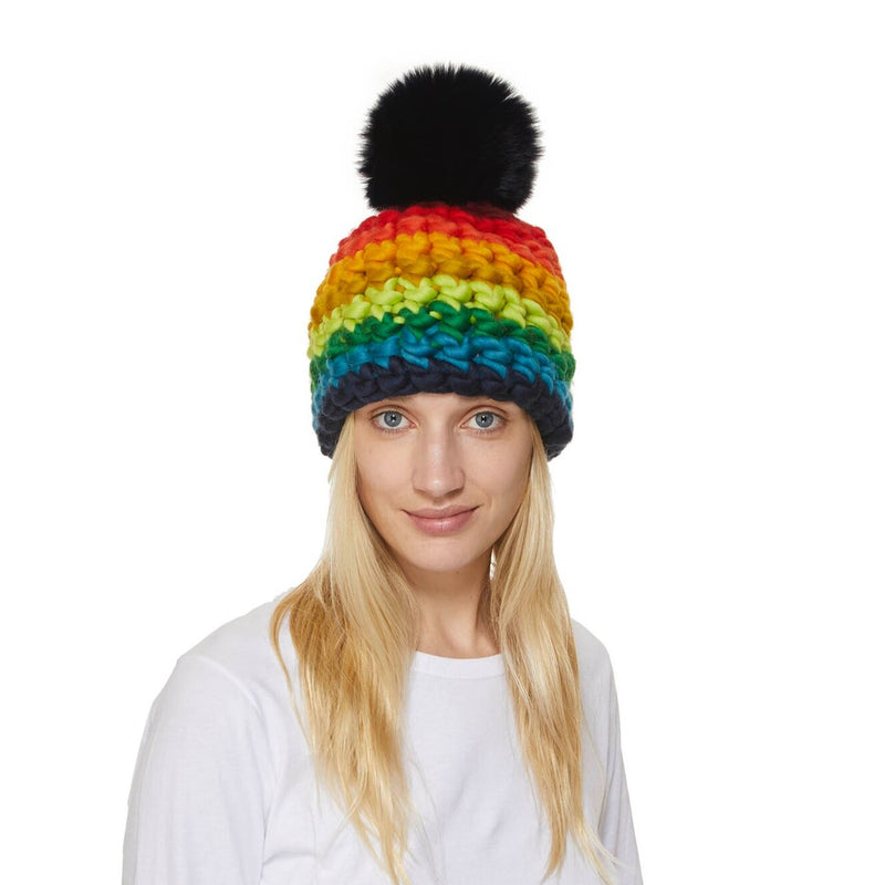 Rainbow Beanie Hat by Mischa Lambert