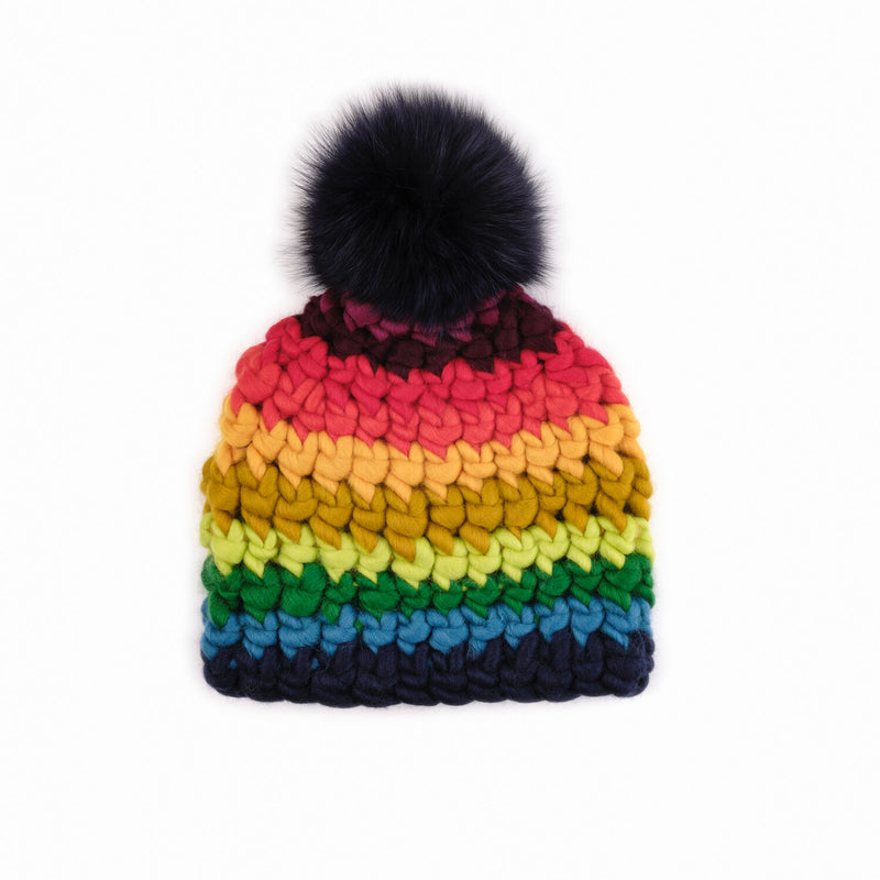 Rainbow Beanie Hat by Mischa Lambert